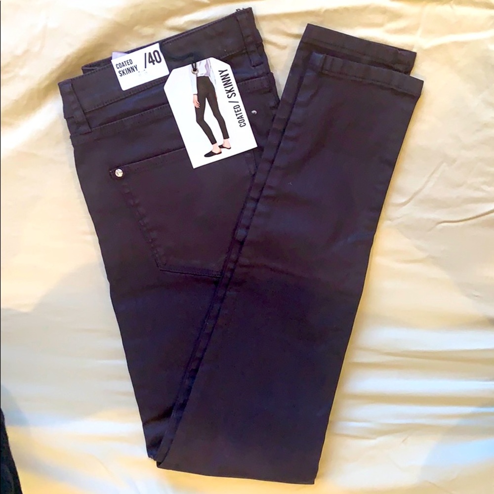 MANGO Coated Skinny Jeans
